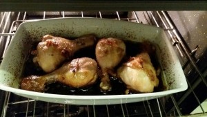 Coxas de frango assadas com shoyu e mel II